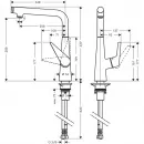 Смеситель для кухни 300 Hansgrohe Talis Select M51 72820800