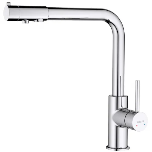 Смеситель для кухни Aquatek Европа AQ1386CR с подключением к фильтру, хром
