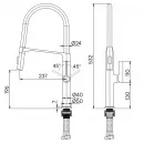 Смеситель для кухни Paulmark Barrel Ba214029-AN с гибким изливом, антрацит