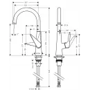 Смеситель для кухни Hansgrohe Talis M51 72816000