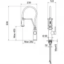 Смеситель для кухни Aquatek Европа AQ1388CR с гибким изливом, хром