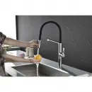 Смеситель для кухни Paulmark Barrel Ba214029-CR с гибким изливом, хром