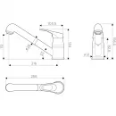 Смеситель для кухни хром Omoikiri Tateyama-S-C