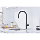 Смеситель для кухни Paulmark Galant Ga213077-AN с подключением к фильтру, выдвижным изливом, антрацит