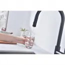 Смеситель для кухни Paulmark Galant Ga213077-AN с подключением к фильтру, выдвижным изливом, антрацит