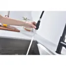 Смеситель для кухни Paulmark Galant Ga213077-AN с подключением к фильтру, выдвижным изливом, антрацит