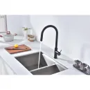 Смеситель для кухни Paulmark Galant Ga213077-AN с подключением к фильтру, выдвижным изливом, антрацит