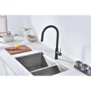 Смеситель для кухни Paulmark Galant Ga213077-AN с подключением к фильтру, выдвижным изливом, антрацит