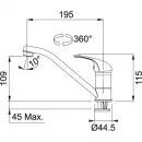 Смеситель для кухни Franke Basic 115.0250.147