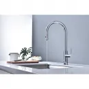 Смеситель для кухни Paulmark Galant Ga213077-CR с подключением к фильтру, выдвижным изливом, хром
