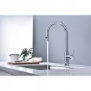 Смеситель для кухни Paulmark Galant Ga213077-CR с подключением к фильтру, выдвижным изливом, хром