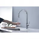 Смеситель для кухни Paulmark Galant Ga213077-CR с подключением к фильтру, выдвижным изливом, хром