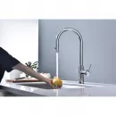 Смеситель для кухни Paulmark Galant Ga213077-CR с подключением к фильтру, выдвижным изливом, хром