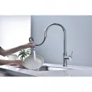 Смеситель для кухни Paulmark Galant Ga213077-CR с подключением к фильтру, выдвижным изливом, хром