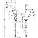 Смеситель для кухни Hansgrohe Metris M71 14888000