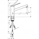 Смеситель для кухни Hansgrohe Zesis M33 74806670