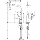 Смеситель для кухни Hansgrohe Metris Select M71 73820000