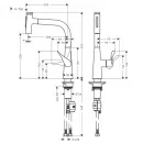Смеситель для кухни Hansgrohe Metris Select M71 73822800
