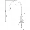 Смеситель для кухни Wonzon & Woghand WW-422902-CR с выдвижным изливом, хром
