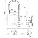 Смеситель для кухни Omoikiri Kanto-2 Plus-SB C-WH 4994400 с подключением к фильтру, гибким изливом, хром/белый