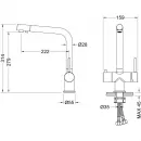 Смеситель для кухни Timo Saona 2396/03F CoolStart, с подключением к фильтру, черный матовый