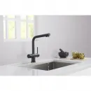 Смеситель для кухни Timo Saona 2396/03F CoolStart, с подключением к фильтру, черный матовый