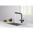Смеситель для кухни Timo Saona 2396/03F CoolStart, с подключением к фильтру, черный матовый