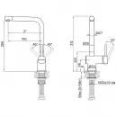 Смеситель для кухни Paulmark Spring Sp212067-GM вороненая сталь
