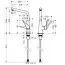 Смеситель для кухни Hansgrohe Metris M71 14822000