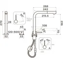 Смеситель для кухни Omoikiri Nara 2 Plus-S-LG 4994487 с подключением к фильтру, выдвижным изливом, светлое золото