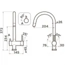 Смеситель для кухни с подключением к фильтру Omoikiri Yamada-P-BL черный 4974226