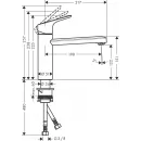 Смеситель для кухни Hansgrohe Focus M43 71816800