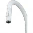 Смеситель для кухни Wonzon & Woghand WW-A20782-MW с выдвижным изливом, белый матовый