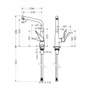 Смеситель для кухни, нержавеющая сталь Hansgrohe Metris M71 14822800