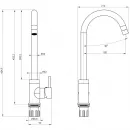 Смеситель для кухни Wonzon & Woghand WW-A21102-MB черный матовый