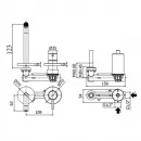 Смеситель для раковины Paffoni Light LIG104NO70 встраиваемый, без донного клапана, черный матовый