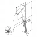Смеситель для раковины Am.Pm Spirit V2.0 F70A92200 с донным клапаном, хром