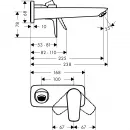 Смеситель для раковины Hansgrohe Talis E 71734990 встраиваемый, без донного клапана, золотой
