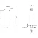 Смеситель для раковины Timo Lumi 4211/00F хром