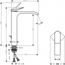 Смеситель для раковины Hansgrohe Vivenis 75040000 с донным клапаном, хром