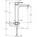 Смеситель для раковины VitrA Root Round A4270736EXP без донного клапана, черный матовый