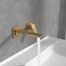 Смеситель для раковины Villeroy & Boch Subway 3.0 TVW11200700076 встраиваемый, без донного клапана, золотой матовый