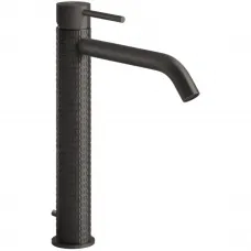 Смеситель для раковины Gessi Gessi316 54203#707 с донным клапаном, черный хром матовый