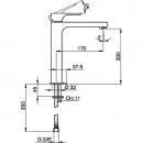Смеситель для раковины Cisal Cubic CU00354121 без донного клапана, хром