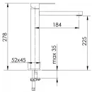 Смеситель для раковины Remer Q-Design QD11LXL без донного клапана, хром