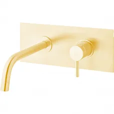 Смеситель для раковины Paffoni Light LIG105HGSP встраиваемый, без донного клапана, золотой матовый