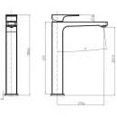 Смеситель для раковины Villeroy & Boch Architectura Square TVW12500200061 с донным клапаном, хром