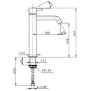 Смеситель для раковины Cisal Less New LN00354040 без донного клапана, черный матовый