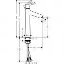 Смеситель для раковины Hansgrohe Talis S 72032000 без донного клапана, хром