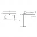 Смеситель для раковины Villeroy & Boch Architectura Square TVW12500300061 встраиваемый, с донным клапаном, хром
